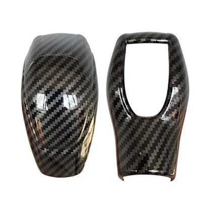 ruihe Car Gear Shift Knob Cover Carbon Fiber Color Sticker Trim Fit for Ford Focus Fiesta Fusion Escape C-Max Transit-150 Transit-250 Transit-350 Transit Connect