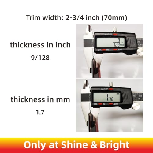 NANSH 16Ft Glossy Black Extra Thick Auto Molding Trim Universal Bumper Window Door Body Side Decorative Strip Scratch-Proof (Width: 2-3/4 inches [70mm]) - size: Width: 2-3/4 inches [70mm]