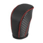 X AUTOHAUX Car Faux Leather Gear Shift Knob Cover for Volkswagen Jetta Tiguan 2011-2019 Passat Beetle 2012-2019 Atlas 2018-2019 CC 2013-2017 Red Line - color: Red
