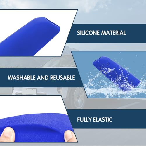 Car Handbrake Cover Gear Shift Knob Cover, Auto Comfortable Grip Handbrake Cover, Silicone handbrake Cover for Most Vehicle Handbrake - color: Blue
