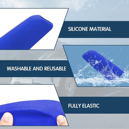 Car Handbrake Cover Gear Shift Knob Cover, Auto Comfortable Grip Handbrake Cover, Silicone handbrake Cover for Most Vehicle Handbrake - color: Blue