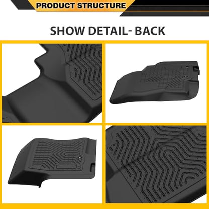 G-PLUS TPE Cargo Liners,Compatible with 2008-2021 Nissan Frontier Crew Cab,All Weather Full Cover Protection Floor Liner Interior Accessories Front & 2nd Row 3PCS - size: Fit Nissan Feontier 2008-2021 | Crew Cab | 3PCS