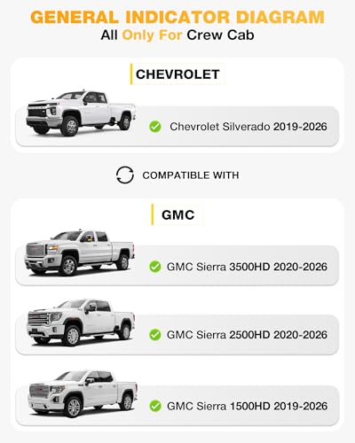 3W Floor Mats Fit for 2019-2024 2025 Chevy Silverado/GMC Sierra 1500 & 2020-2024 2025 Chevrolet Silverado/GMC Sierra 2500 HD/3500HD Crew Cab TPE All Weather Custom Fit, with Factory Carpeted Storage - size: Chevy Silverado & GMC Sierra Floor Mats