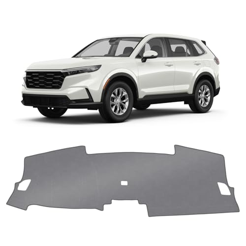 KUST Gray Dash Cover Compatible with Honda CR-V CRV 2023-2026 Dashboard Cover Accessories for CRV Non-Slip Polyester Dashboard Mat Custom Fit Center Console Sunshield Protector No Glare - size: CR-V 23-26(Gray)