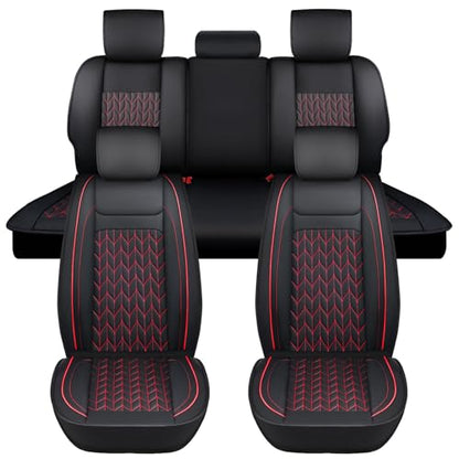 Nilight Car Seat Covers Custom Fit 2009-2024 Ram 1500 and 2010-2024 2500 3500 Crew Cabs Mega Cab Waterproof Faux Leather Cushion for Pickup Truck (Full Set, 2 Front and 3 Rear Seats) - color: Full Sets 5 Seat, style: Dodge Ram 2009-2024