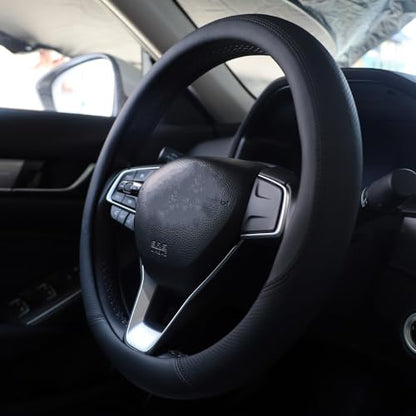Steering Wheel Cover for Lexus RX350 RX NX200T NX 350 NX300 NX350 ES ES350 IS250 IS350 IS300 RX450h IS460 300 LX LS UX F Sport Car Accessories, 2026 Black Leather 14.5-15 inch