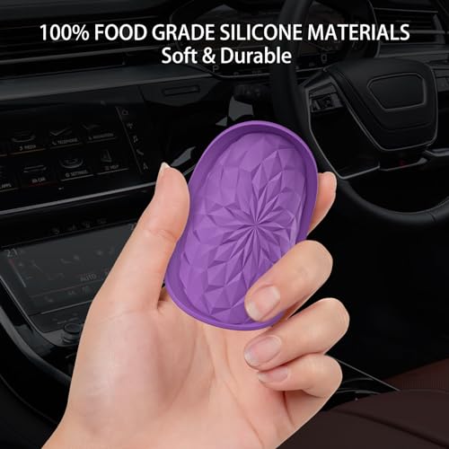 Car Coasters for Cup Holders [4 Pack] - 2.75In Silicone Auto Mug Mats - Universal Non-Slip Recessed Car Interior AccessoriesDeep Purple - color: 4pack-deep Purple