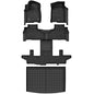 AUTOSAVER88 Floor Mats Fit for Chevy Tahoe/GMC Yukon 7 Seater 2026 2025 2024 2023 2022 2021, Custom Fit TPE All Weather Tahoe/Yukon Floor Liners with 2nd Row Bucket Seats Car Mats Accessories, Black - style: 21-26 Tahoe/Yukon Full Mats Set