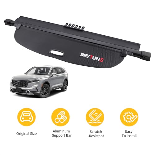 Cargo Cover Retractable Trunk Cover for Honda CRV 2017-2022 | Security Shield Privacy Shade - style: 17-22 Carbon Fiber Leather