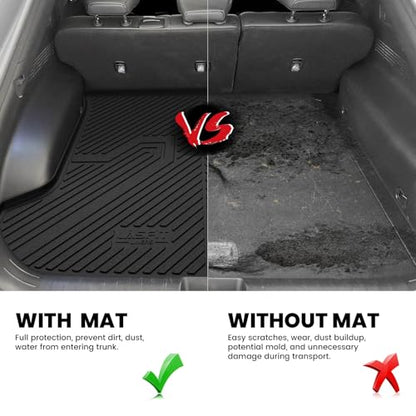 LASFIT Cargo Mat for Kia EV6 2024 2023 2022, All Weather TPE Custom Fit Easy Clean Car Trunk Mat for Kia EV6 2022-2024 Cargo Liner, Black - size: 3)For Kia EV6 | 2022-2024 | Cargo