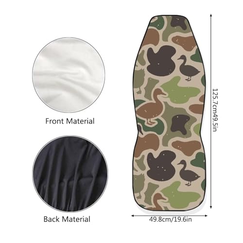 Duck Camo Car Seat Covers 2 Pcs Automobile Front Seat Covers Breathable Protection Interior Accessories Anti-Slip Back Fabric Compatible with Most Cars,SUV,Sedan - color: Duck Camo Print