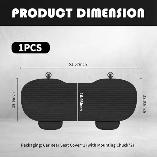 Upgraded Car Back Seat Covers with Storage Bag,Versatile Car Rear Seat Cover for Protecting Seats and Organizing Items,Breathable Cars Bench Seats Cover with Non-Slip Design - color: Rear