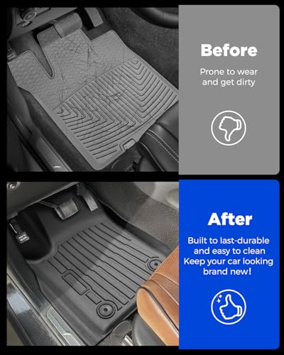 Custom Fit 4 Pcs Floor Mats for Dodge Durango 2011-2015 - All-Weather Rubber Mats & Liners, Heavy Duty Car Interior Protection for SUV, Weather-Resistant & Easy to Clean - size: for Dodge Durango Car Floor Mats 2011-2015