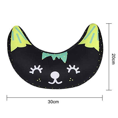 Kids Car Seat Travel Neck Pillow Soft Neck Support Cushion Car Seat Belt Cover Cushion Pillow Car Seatbelt Shoulder Pad Head Neck Support Pillow Seat Strap Pillow for Car Airplane Pushchair Travel - color: Black
