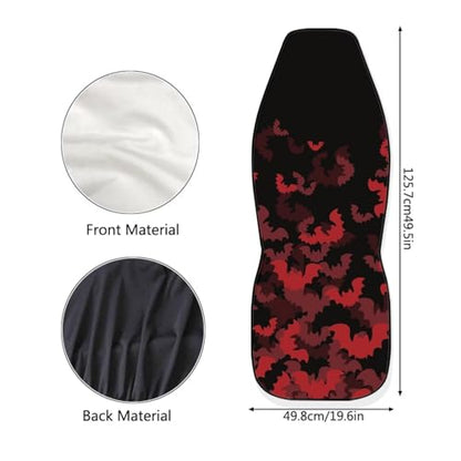 INSTANTARTS Spider Web 2 Piece Front Car Seat Covers Universal Vehicle Seats Cushions Comfort Car Seat Covers - color: Bat