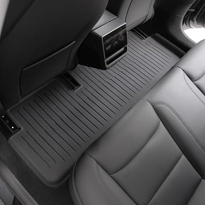 SUPER LINER Tesla Model 3 Floor Mats 2021 2022 2023 All-Weather Floor Mats Set (6 Pieces) | Custom Fit, Pet & Child-Friendly | Tesla Model 3 Cargo Liner Rear Cargo Tray Trunk Interior Accessories - size: For Model 3 2021-2023*6pcs
