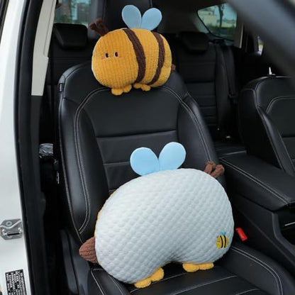 Bee-Shaped Car Lumbar Pillow Back Support Pillow for Car -1 PCS - color: Bee Lumbar Pillow -1 Pcs