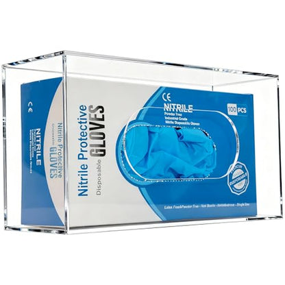 Glove Box Holder Dispenser Acrylic Single Side Loaded Clear Rack Storage Organizer for Medical, Latex - color: Single