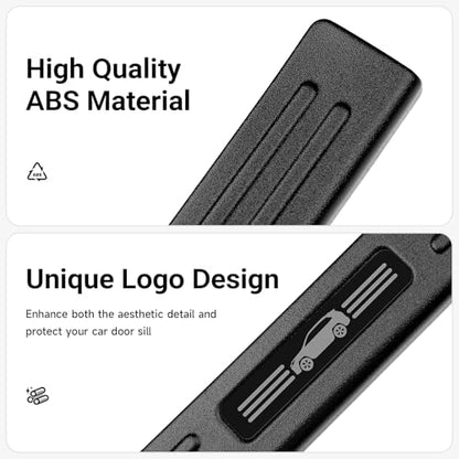 Door Sill Guards Compatible with Toyota RAV4 2026 2027 LE/SE/XLE/XSE/Woodland/Limited Accessories ABS Material Door Sill Protector Plate Decoration Front and Rear Door Pedal Kick Protection