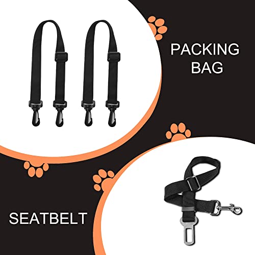 Dog Car Seat Cover, Waterproof Nonslip Pet Seat Cover for Back Seat with Storage Pockets Mesh Visual Window, Heavy Duty Scratchproof Pet Dog Seat Cover Hammock for Cars Trucks and SUVs