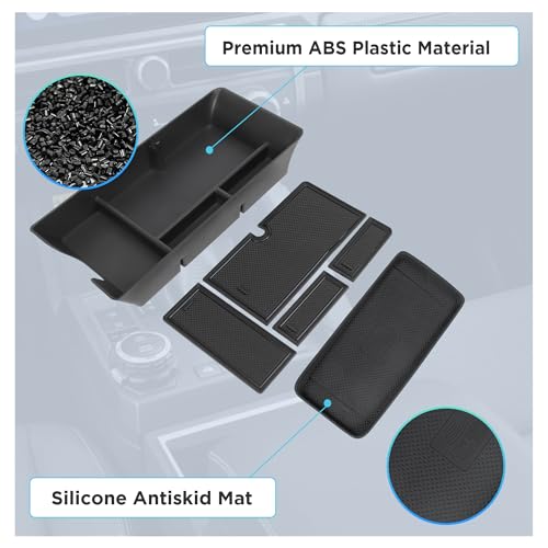 Center Console Organizer Compatible with 2025-2026 Toyota Camry Accessories, Armrest Storage Box Glove Organizer Tray Secondary Insert Charging Zone Anti-Slip Mat with Sunglasses - size: Center Console Organizer 2PC