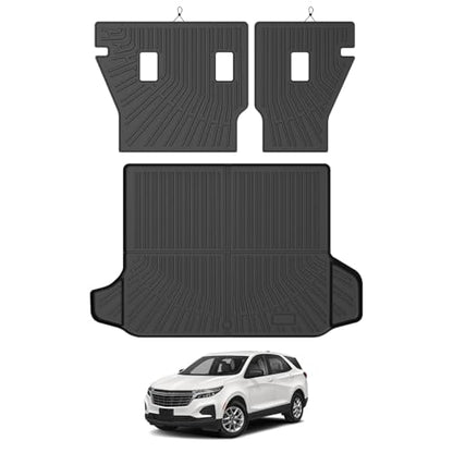 Mixsuper Cargo Liner for Chevrolet/Chevy Equinox 2018-2024, All Weather Trunk Mat Backrest Mat TPE Back Seat Cover Protector for Equinox Accessories - size: 18-24 |Equinox| Cargo & Backrest Mat