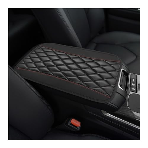 Car Center Console Cushion Pad, PU Leather Waterproof Auto Armrest Box Cover Protector, Comfortable Armrest Seat Box Cover Mat, Universal Car Accessories for SUV Truck (Black) - color: Black