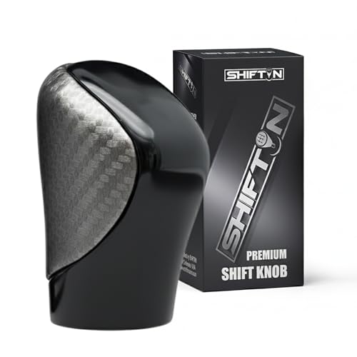 Gear Shift Knob for Lexus RX-350 ES GS GX-460 IS350 NX300 RC-300 RX 200t 300 350 3450h 450hL 350L F-Sport Automatic Shifter Lever Handle Head (Gray Carbon Leather/Piano Black) - color: Gray Carbon Leather / Piano Black