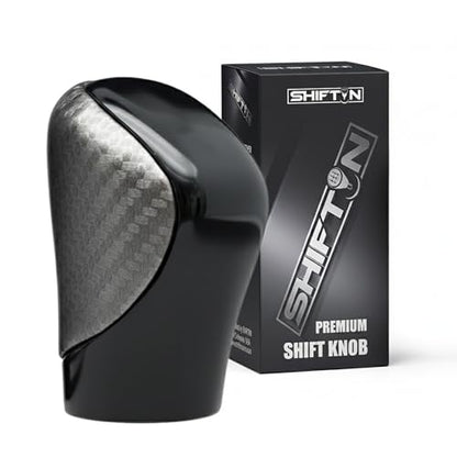 Gear Shift Knob for Lexus RX-350 ES GS GX-460 IS350 NX300 RC-300 RX 200t 300 350 3450h 450hL 350L F-Sport Automatic Shifter Lever Handle Head (Gray Carbon Leather/Piano Black) - color: Gray Carbon Leather / Piano Black
