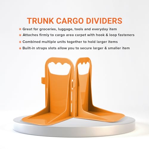 Armor All Trunk Cargo Blocks, Cargo Dividers, Trunk Dividers, Hook & Loop Trunk Organizer Blocks to Hold Cargo in Place, Cargo Containment System for Cars, Trucks, SUVs, Vans, 4 Pieces - size: 4 Pack