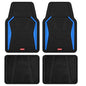 Rubbermaid Car Mat Full Set All-Weather Heavy-Duty 4 Pieces– Trim-to-Fit Universal Car Mats Full Set – Waterproof Rubber Floor Liners for Most Trucks, SUVs, Vans, and Sedans-Blue - color: Blue