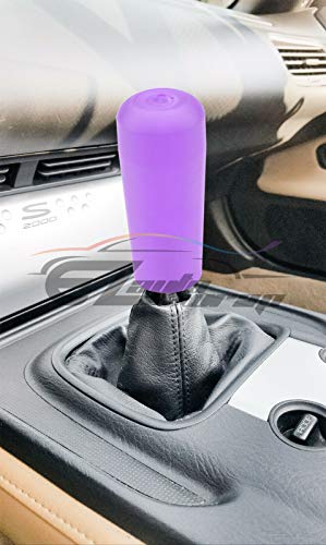 EZAUTO WRAP Purple Shift Knob Stick Frosted Matte Crystal Bubble Long Throw Gear Shifter 20cm - color: Matte Purple, size: 20cm