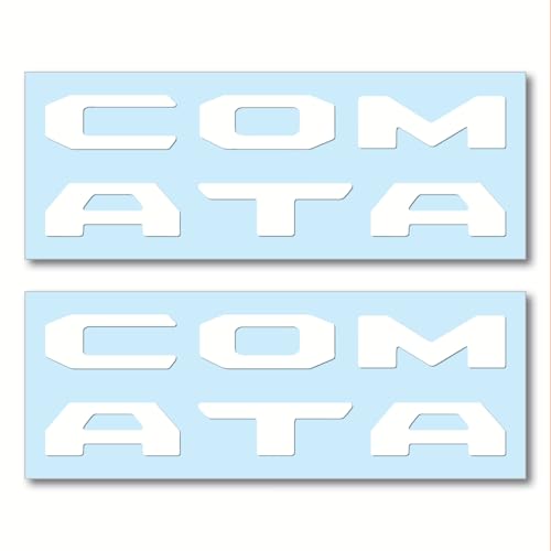 Prime Series UV Weatherproof Vinyl Decals: Pair of Left and Right Front Door Sill Protector Letter Inserts fits Tacoma 2016-2023 (Matte White) - color: Matte White