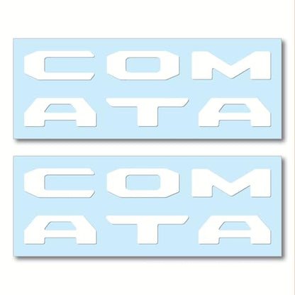 Prime Series UV Weatherproof Vinyl Decals: Pair of Left and Right Front Door Sill Protector Letter Inserts fits Tacoma 2016-2023 (Gloss White) - color: Gloss White