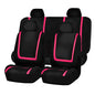 FH Group Car Seat Covers Full Set Cloth - Universal Fit Washable Automotive Seat Covers, Low Back Front Seat Covers, Solid Back Seat Cover for SUV, Sedan and Van Pink - color: Pink, size: Full Set