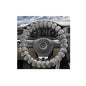 Fluffy Car Steering Wheel Cover, Soft Warm Plush Vehicle Steering Wheel Protector, 14.5-15 Inches Cute Anti-Slip Automotive Handle Cover for Women Girl, Car Accessories (Gray) - color: Gray