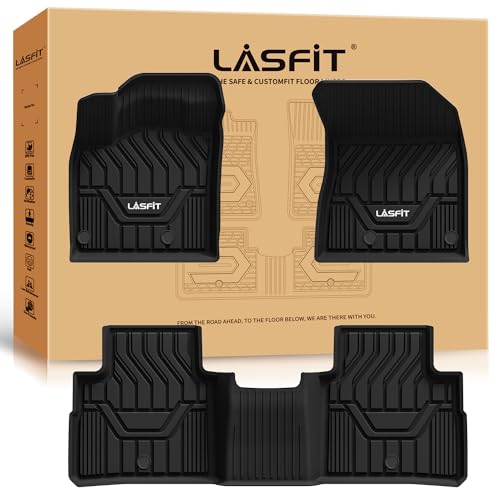 LASFIT Floor Mats for Nissan Rogue 2021-2026 (Not Fit Rogue Sport), Custom Fit All Weather Protection Durable TPE Floor Liners for Nissan Rogue S/SV/SL/Platinum 2021-2026 1st & 2nd Row Car Mats, Black - size: 1)For Nissan Rogue | 2021-2026