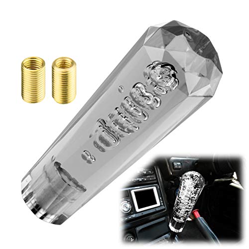 EZAUTO WRAP Shift Knob Stick Crystal Transparent Bubble Gray Throw Gear Shifter 15cm - color: Gray, size: 15cm