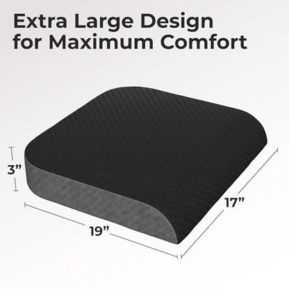 Kölbs Extra Large Seat Cushion, Stylish Plush Velvet Cover, X-Large Memory Foam for Office Chair, Floor Pillow, Cushion Back Pain Coccyx Pain Relief, Carry Handle (Extra Large) - size: X-Large