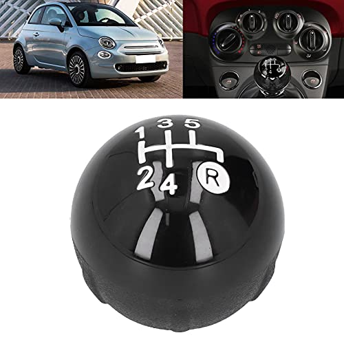 Gear Shift, Gear Shift Shifter Knob with Decorative Cover Replacement Kit Fit for 500 500C 2007?2018 LHD RHD Shift Lever Trim 5 Speed