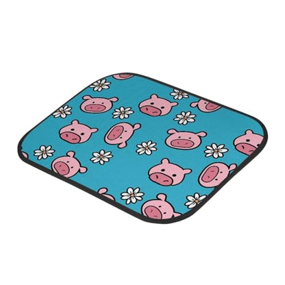 Pig Flower Blue Car Floor Mats Front & Rear Car Mats Universal Fit for SUV,Vans,sedans, Trucks,Set of 4pcs Car Carpet - color: Pig Flower Blue