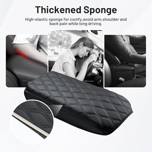 Autorder Center Console Cover for 2018-2024 BMW X3/BMW X4 2019-2025, Accessories Armrest Cushion Cover Nappa Leather Middle Console Covers X3 Console Cushion Pad Anti-Scratch - size: 18-24 BMW X3