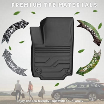 KARPAL Floor Mats for 2025 2026 Chevy Equinox (Only Gas) & GMC Terrain, All-Weather TPE Custom Fit Floor Liners Chevrolet Car Accessories - style: 2025-2026 | For Chevy Equinox | Full Set