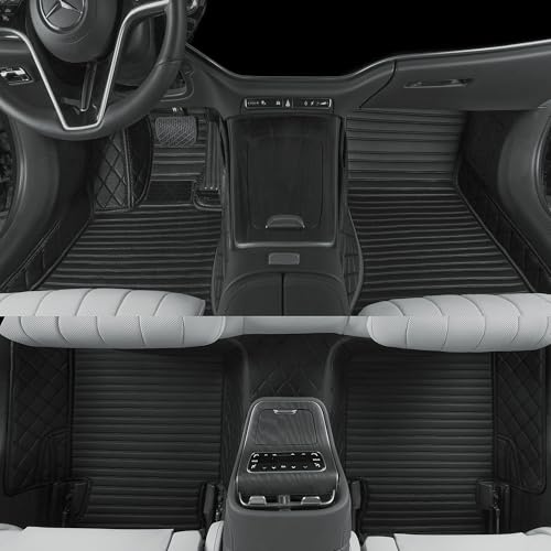 Customized car Floor mats are Suitable for 99% of Vehicle Models (sedans/Trucks/SUVs), Anti-Slip Floor mat Leather Set Provides Comprehensive Protection for the Original car Carpet. (2+1Black) - color: 2+1Black
