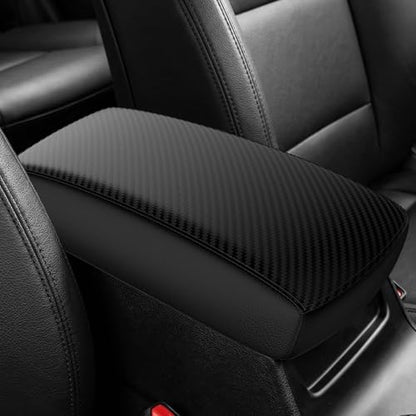 Autorder Center Console Cover for Nissan Sentra 2020 2021 2022 2023 2024 2025 Accessories Carbon Fiber Armrest Cover Anti-Scratch Middle Console Pad Leather Armrest Protector - size: 20-25 Nissan Sentra