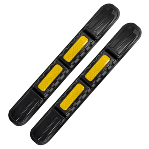 YoRise 2PCS Car Bumper Guard Strip, Anti-Collision Anti-Scratch Car Bumper Protector Trim with Reflective Patch, Foldable Door Edge Guard for Most Cars (Yellow) - color: Yellow