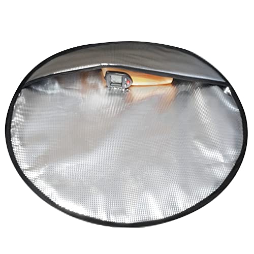 Steering Wheel Sun Shade Cover, Steering Wheel Sun Block Anti-Heat Aluminum Foil Steering Wheel Cover Steering Wheel Sun Heat Shield for SUV Truck Van