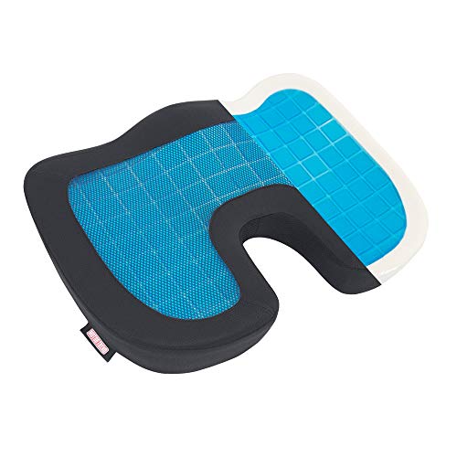 Motor Trend Cooling Car Seat Cushion with Memory Foam, Made with Orthopedic Gel for Maximum Coccyx Comfort & Back Pain Relief, Ideal Office Chair Cushion