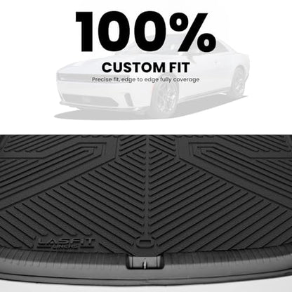 LASFIT Cargo Mat for Dodge Charger Daytona 2024 2025 2026 Scat Pack & R/T (Fit 2-Door, Not for 4-Door), All Weather TPE Custom Fit Trunk Mats Cargo Liners, Black - style: 5) Charger Daytona | 2024-2026 | Trunk Mat