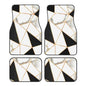 Universal Fit Car Floor Mats, White and Black Marble Abstract Modern Crack Geometric Pattern Set of 4pcs Car Carpet Fit for SUV, Vans, Sedans, Trucks - color: Marble